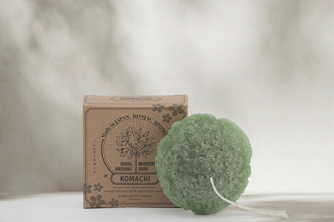 🌱 KOMACHI SPUGNETTE DI KONJAC - Green Tea